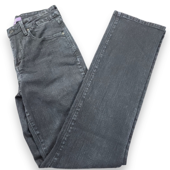NYDJ Lift Tuck Straight Leg Jeans Mid Rise Slimming Gray Size 2 Long - Picture 2 of 13